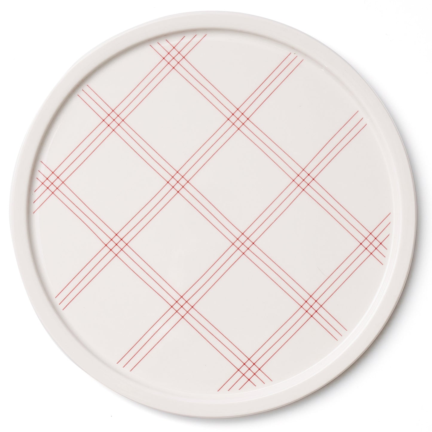 LUVY Ceramic Round Plate Dinnerware Dishwasher Safe Pink