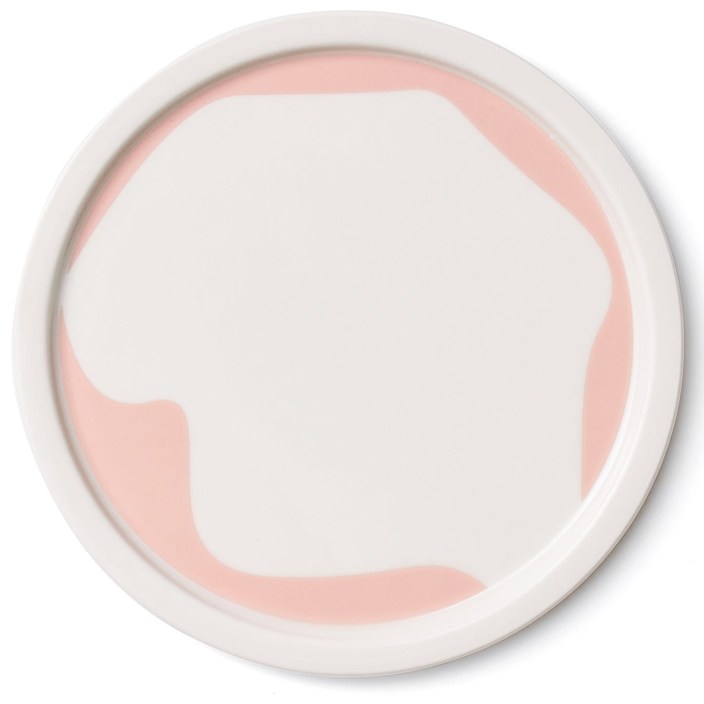 LUVY Ceramic Round Small Plate Dinnerware Dishwasher Safe Pink