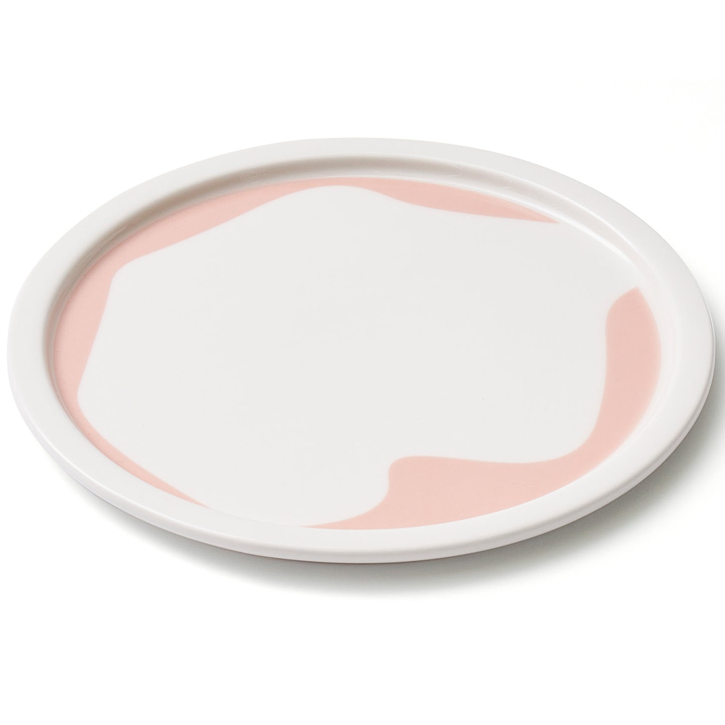 LUVY Ceramic Round Small Plate Dinnerware Dishwasher Safe Pink