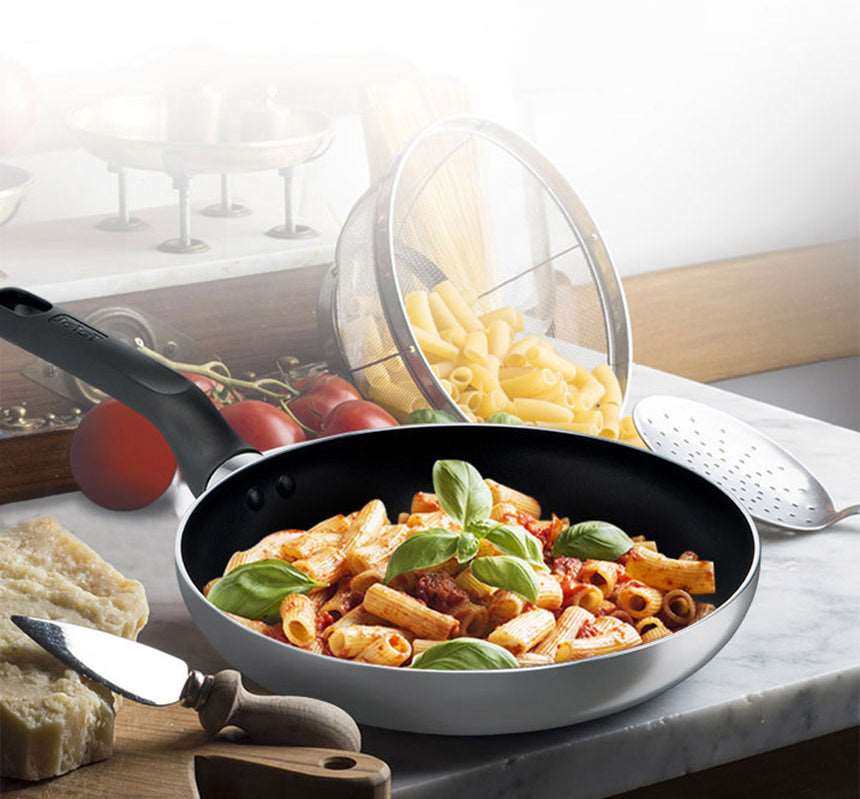 Tefal Matt Grey Frying Pan & Wok 3p (24+28+28cm) Dishwasher Oven Safe