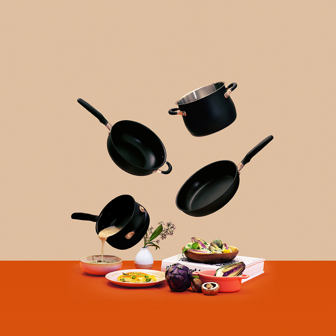 Meyer Accent Series Essential Induction Nonstick Frying Pan 6p No PFOA Black - Adamhnk