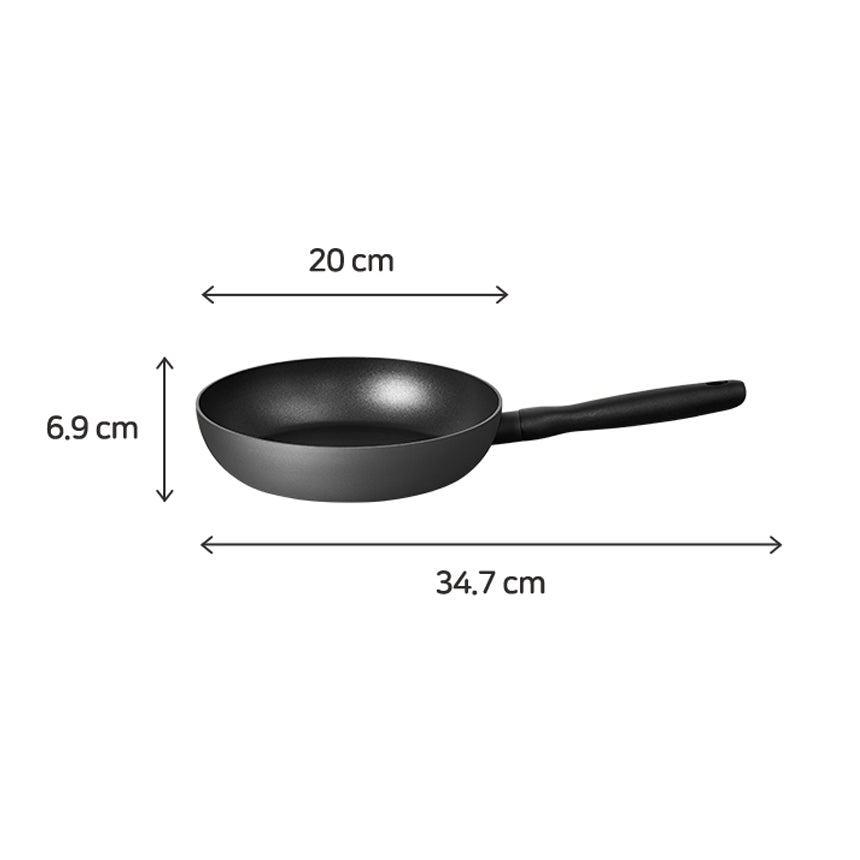 Meyer BAUHAUS Induction Frying Pan (20cm) No PFOA Grey - Adamhnk