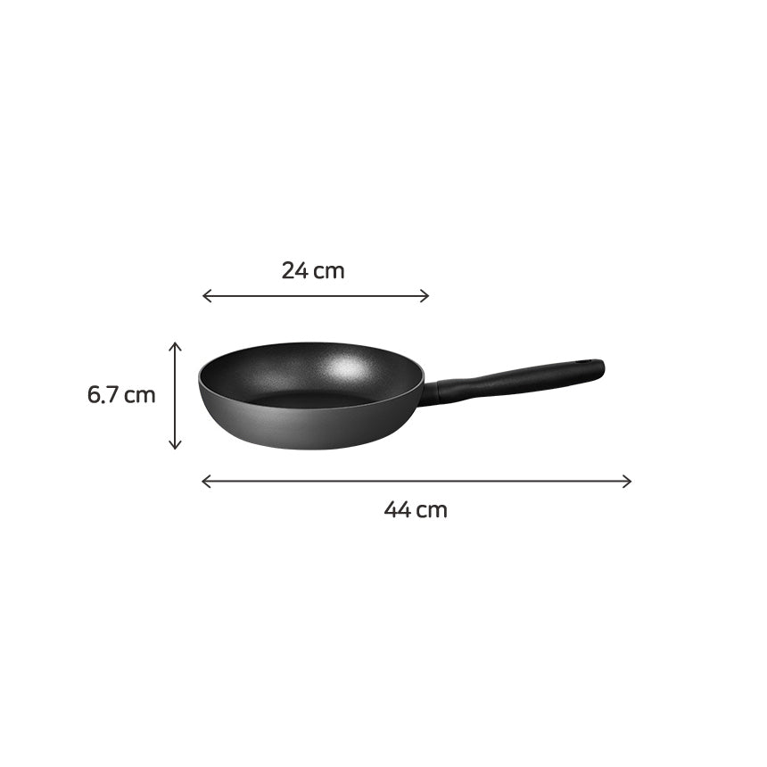Meyer BAUHAUS Induction Frying Pan (24cm) No PFOA Grey - Adamhnk