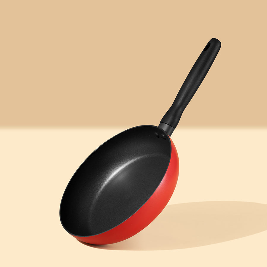 Meyer BAUHAUS Induction Frying Pan (24cm) No PFOA Red - Adamhnk