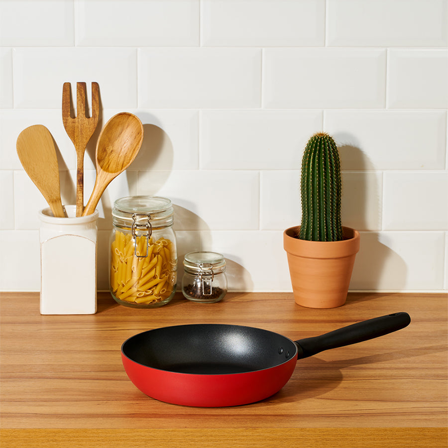 Meyer BAUHAUS Induction Frying Pan (24cm) No PFOA Red - Adamhnk