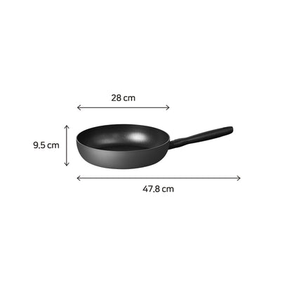 Meyer BAUHAUS Induction Frying Pan (28cm) No PFOA Grey - Adamhnk