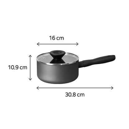Meyer BAUHAUS Induction Saucepan (18cm) No PFOA Grey - Adamhnk