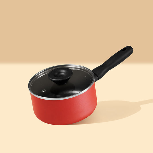 Meyer BAUHAUS Induction Saucepan (18cm) No PFOA Red - Adamhnk