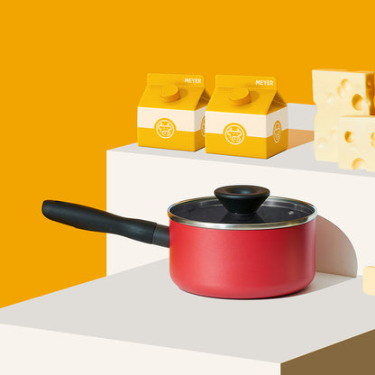 Meyer BAUHAUS Induction Saucepan (18cm) No PFOA Red - Adamhnk