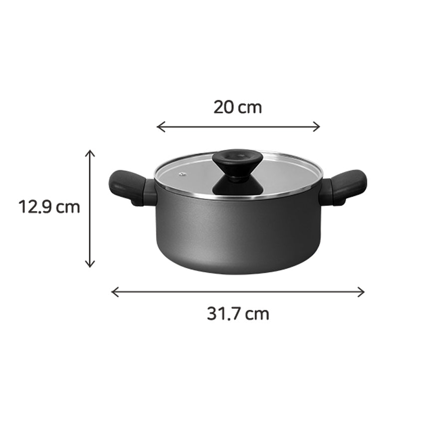 Meyer BAUHAUS Induction Stew Pot (20cm) No PFOA Grey - Adamhnk