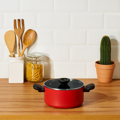 Meyer BAUHAUS Induction Stew Pot (24cm) No PFOA Red - Adamhnk
