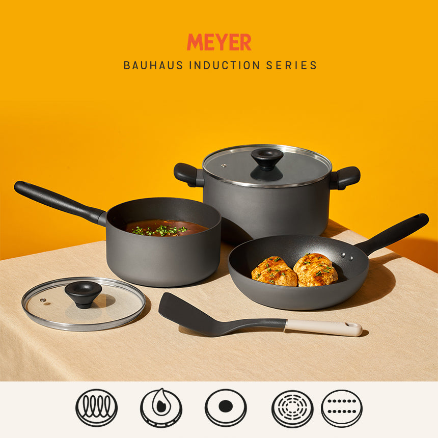 Meyer BAUHAUS Induction Frying Pan (28cm) No PFOA Grey - Adamhnk