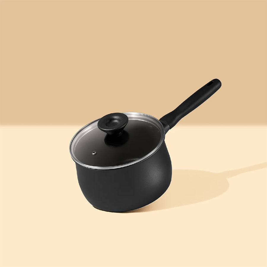 Meyer Midnight Induction Nonstick Saucepan (18cm) No PFOA Black - Adamhnk
