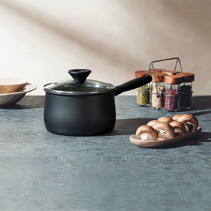 Meyer Midnight Induction Nonstick Saucepan (18cm) No PFOA Black - Adamhnk