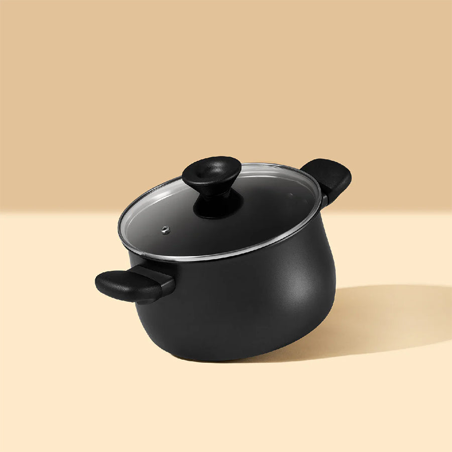 Meyer Midnight Induction Nonstick Stockpot (20cm) No PFOA Black - Adamhnk