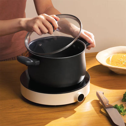 Meyer Midnight Induction Nonstick Stockpot (20cm) No PFOA Black - Adamhnk