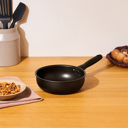 Meyer Midnight Induction Nonstick Wok Pan (24cm) No PFOA Black - Adamhnk