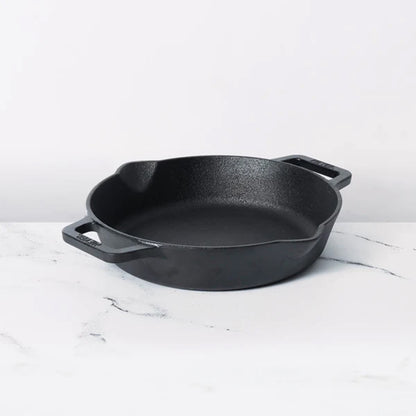 Meyer Pre-Seasoned Cast Iron Skillet Pan (26cm) Toxin-Free Black - Adamhnk