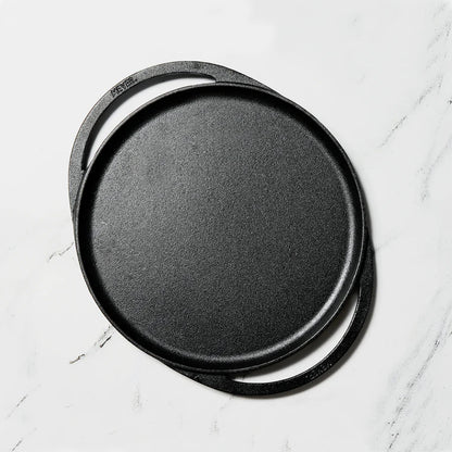 Meyer Pre-Seasoned Cast Iron Nonstick Flat Griddle Pan (30cm) Toxin-Free Black - Adamhnk