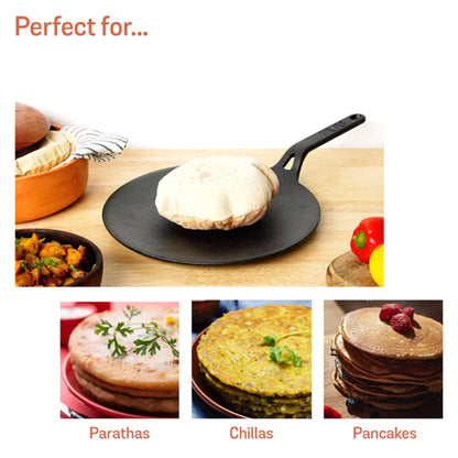 Meyer Pre-Seasoned Cast Iron Nonstick Griddle Pan (26cm) Toxin-Free Black - Adamhnk