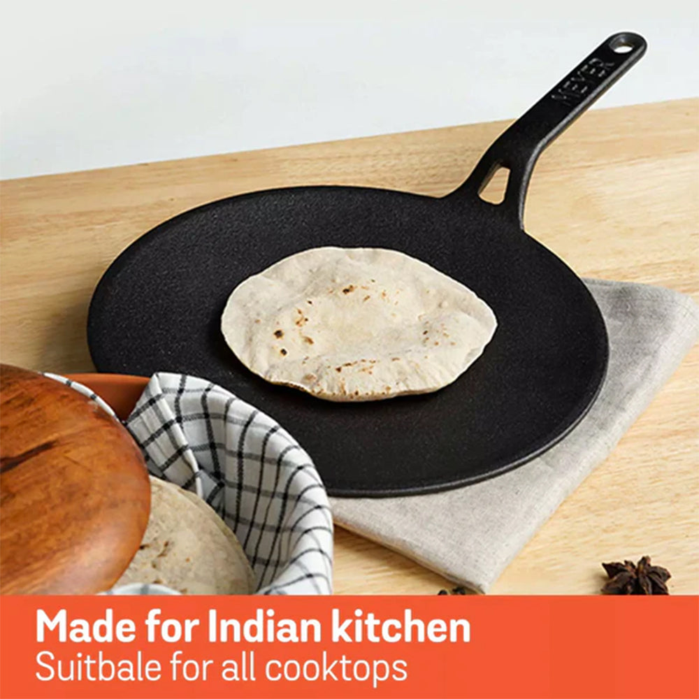 Meyer Pre-Seasoned Cast Iron Nonstick Griddle Pan (26cm) Toxin-Free Black - Adamhnk