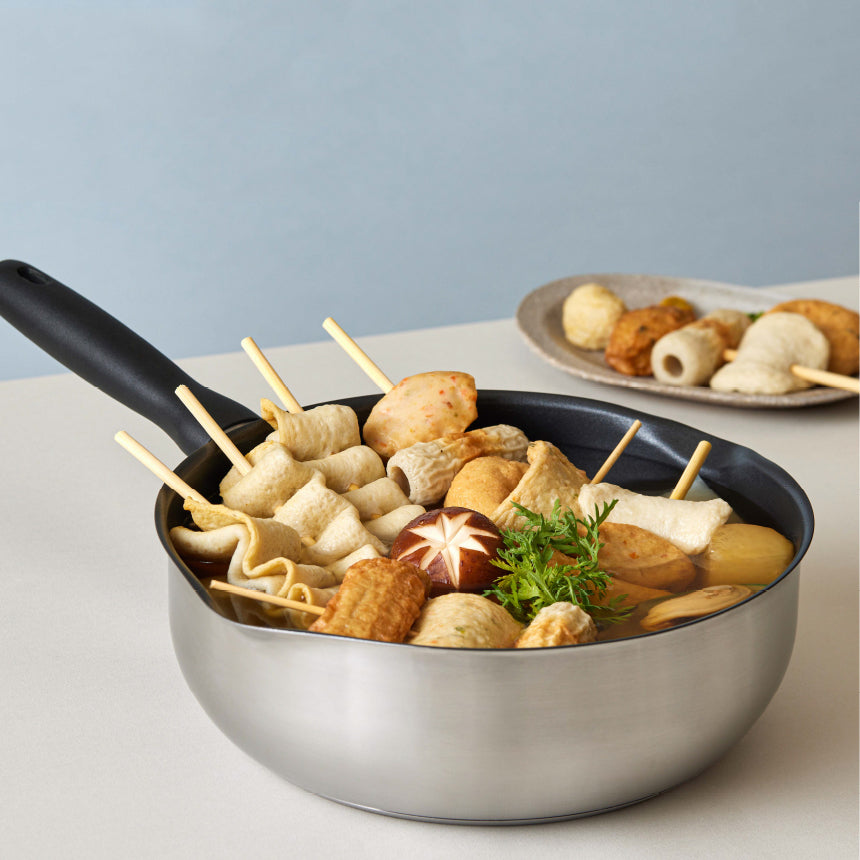 Meyer Luna SS Stainless Steel Induction Nonstick Wok Pan (24cm) No PFOA Silver