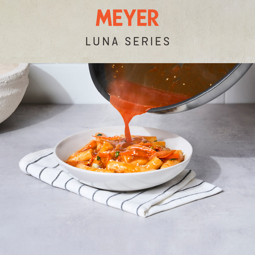Meyer Luna SS Stainless Steel Induction Nonstick Wok Pan (28cm) No PFOA Silver
