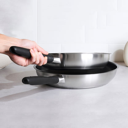 Meyer Luna SS Stainless Steel Induction Nonstick Wok Pan (28cm) No PFOA Silver