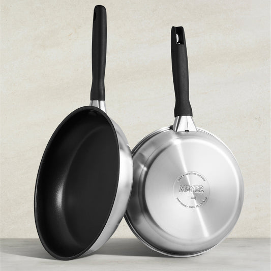 Meyer Luna SS Stainless Steel Induction Nonstick Frying Pan (28cm) No PFOA Silver