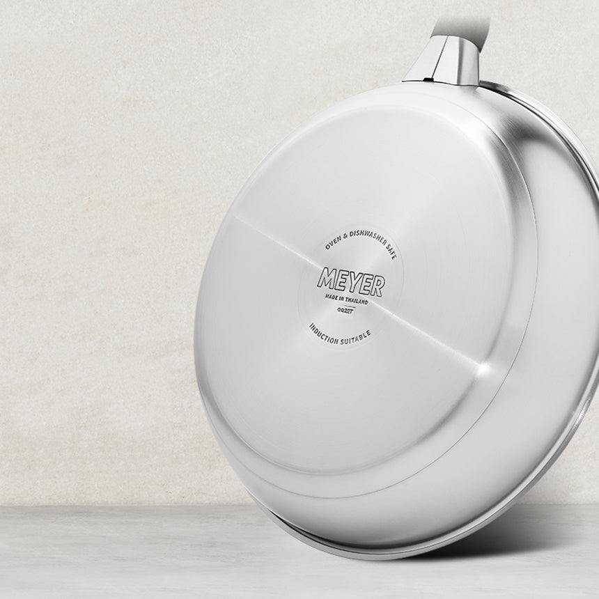 Meyer Luna SS Stainless Steel Induction Nonstick Frying Pan (24cm) No PFOA Silver