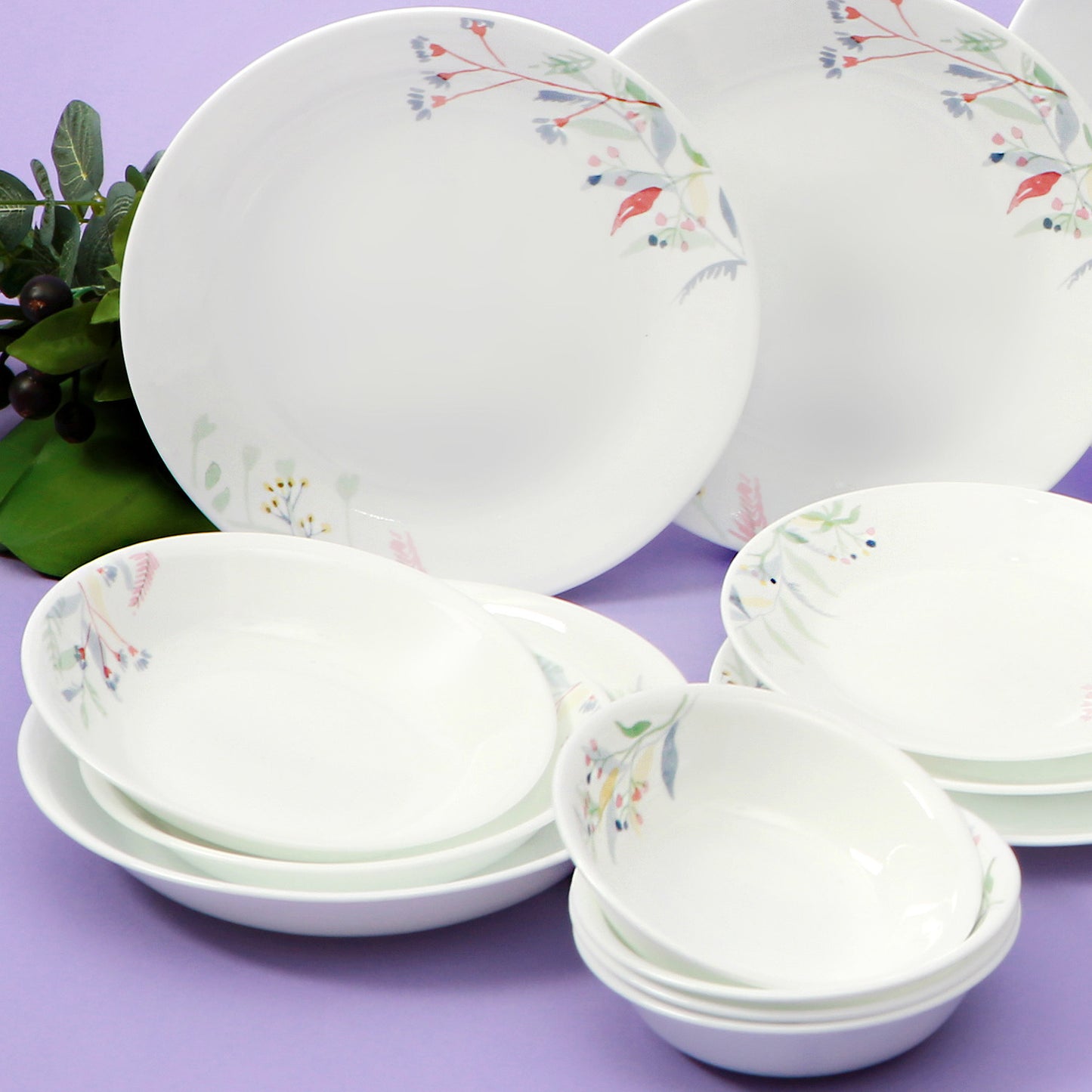 Corelle Monteverde San Jose 28p Glass Dinnerware Set Dishwasher Oven Safe