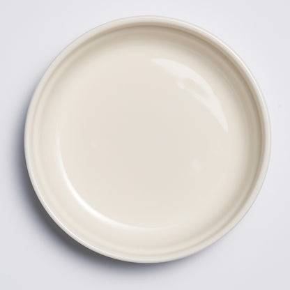 NUBE Ceramic Middle Low Bowl Dishwasher Safe White - 라씨에뜨 누베 찬기중 화이트 - adamhnk