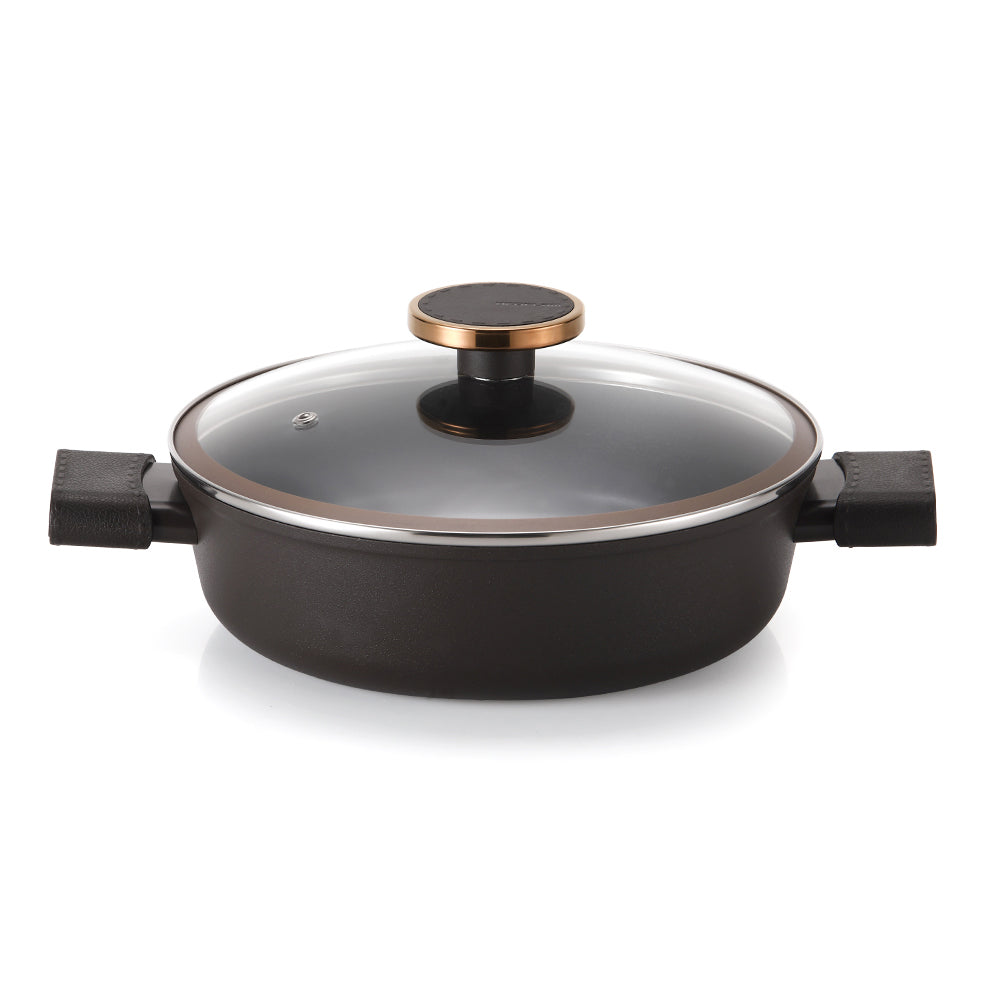 Noblesse Premium Induction Saute Pan (24cm, 2.7L) Dishwasher Safe No PFOA Black