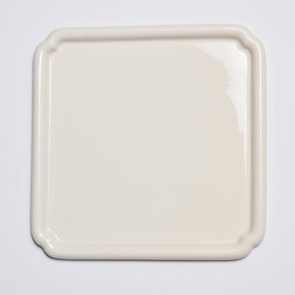 NUBE Ceramic Large Plate Dishwasher Oven Safe White