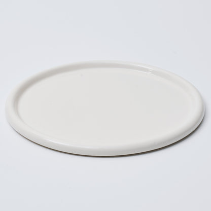 NUBE Ceramic Large Round Plate Dishwasher Oven Safe White