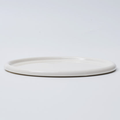 NUBE Ceramic Large Round Plate Dishwasher Oven Safe White