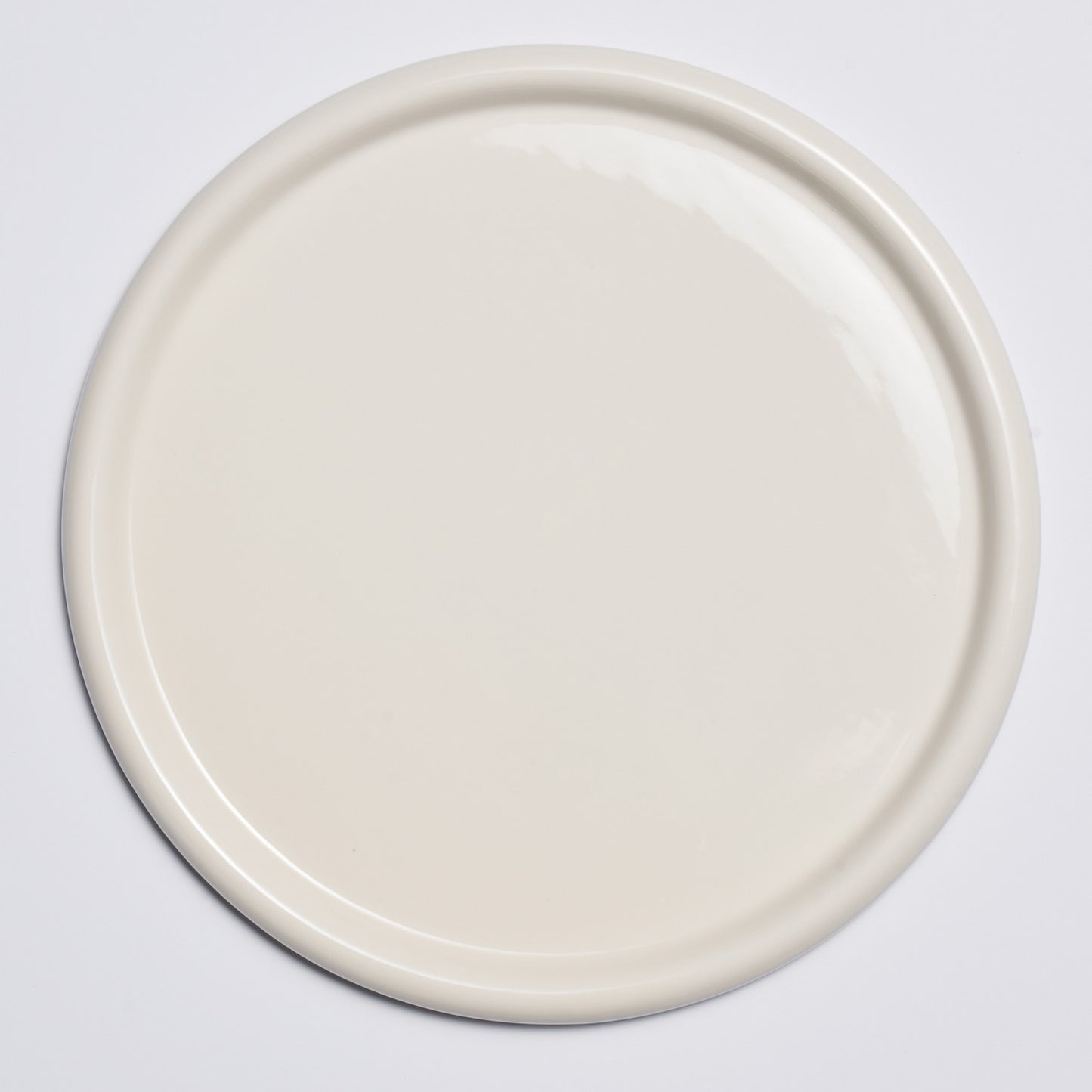 NUBE Ceramic Large Round Plate Dishwasher Oven Safe White