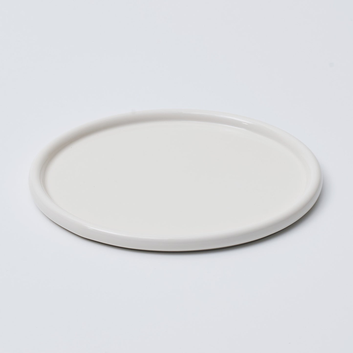 LASSIETTE NUBE Ceramic Small Round Plate Dishwasher Safe White