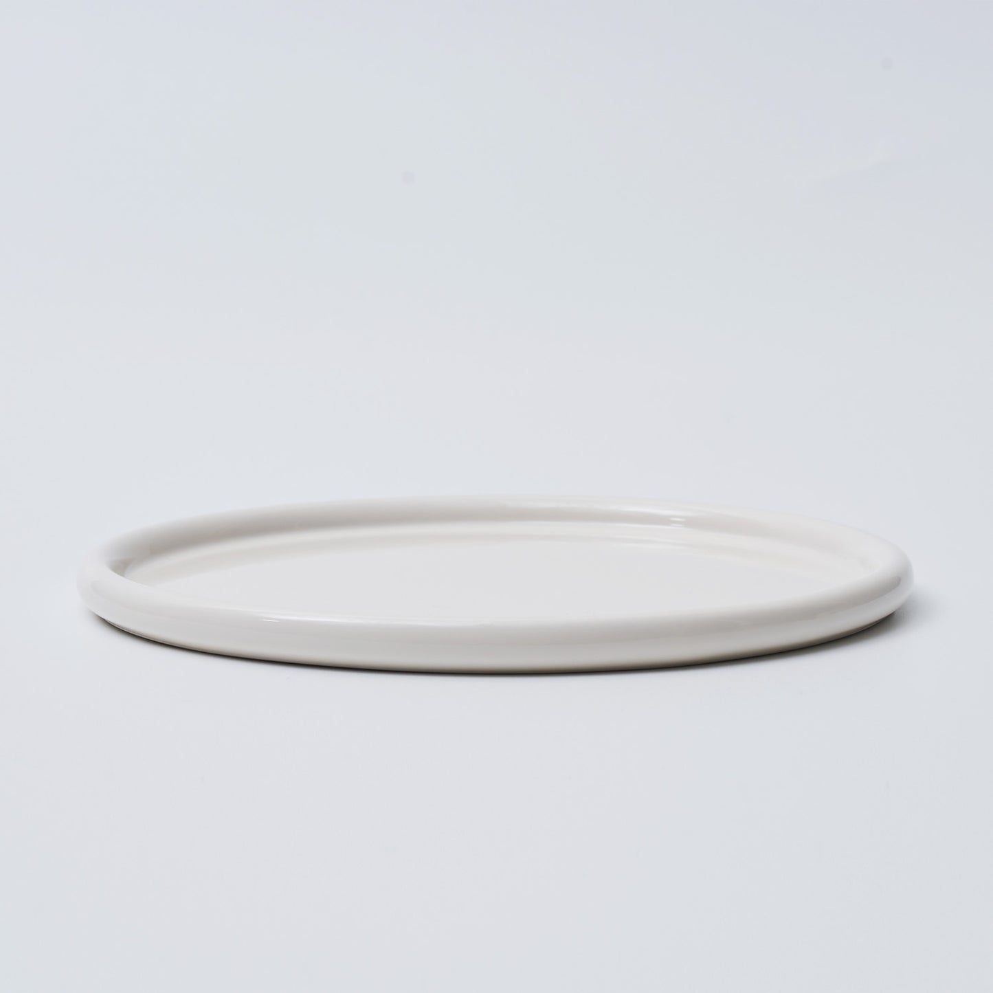 LASSIETTE NUBE Ceramic Small Round Plate Dishwasher Safe White