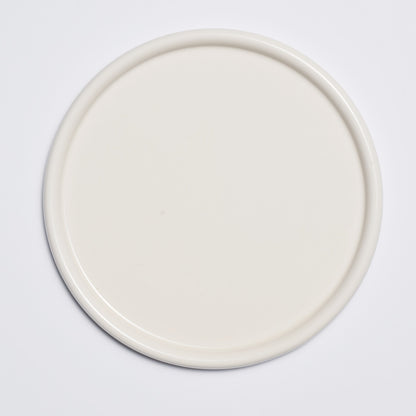 LASSIETTE NUBE Ceramic Small Round Plate Dishwasher Safe White