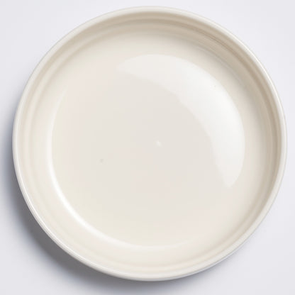 NUBE Ceramic Large Low Bowl Dishwasher Safe White - 라씨에뜨 누베 찬기대 화이트 - adamhnk