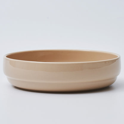 NUBE Ceramic Large Low Bowl Dishwasher Safe Yellow - 라씨에뜨 누베 찬기대 옐로우 - adamhnk