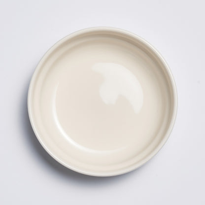 NUBE Ceramic Small Low Bowl Dishwasher Safe White - 라씨에뜨 누베 찬기소 화이트 - adamhnk