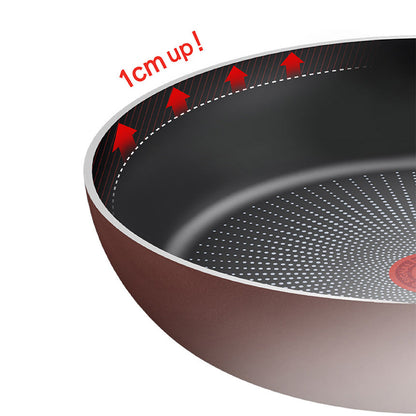 Tefal New Chef Touch Induction Wok Pan (28cm) Dishwasher Oven Safe No PFOA Brown