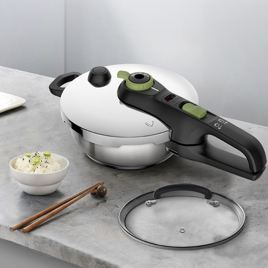 TEFAL SECURE TRENDY Pressure Cooker (2.0L) 5 Security System + Glass Lid
