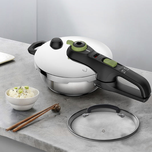 TEFAL SECURE TRENDY Pressure Cooker (2.0L) 5 Security System + Glass Lid
