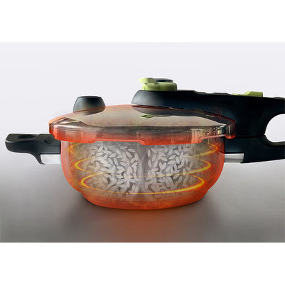 TEFAL SECURE TRENDY Pressure Cooker (2.0L) 5 Security System + Glass Lid
