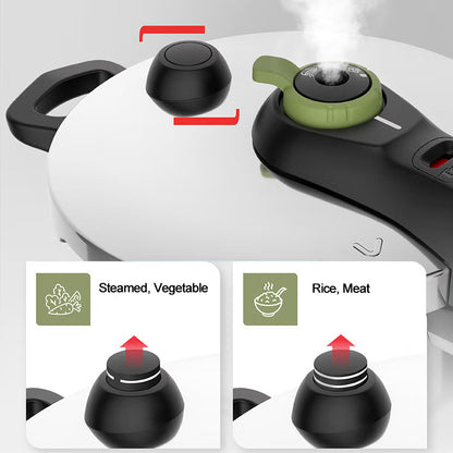 TEFAL SECURE TRENDY Pressure Cooker (2.0L) 5 Security System + Glass Lid
