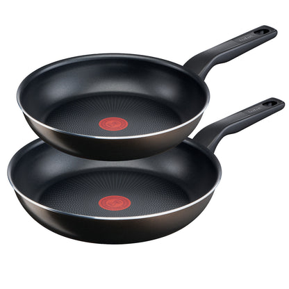 Tefal XL Intense Titanium Nonstick Frying Pan 2p (24cm+28cm) Dishwasher Oven Safe No PFOA Black
