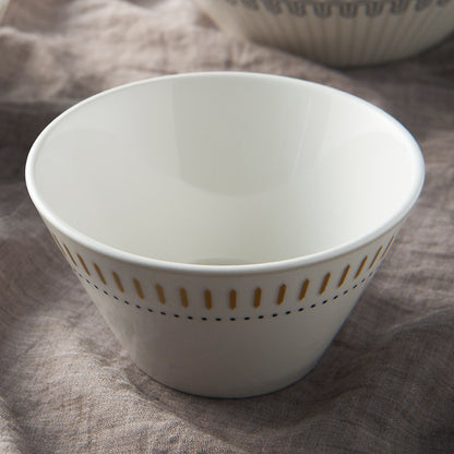 TONICA Ceramic Rice Bowl Dinnerware No PFOA White